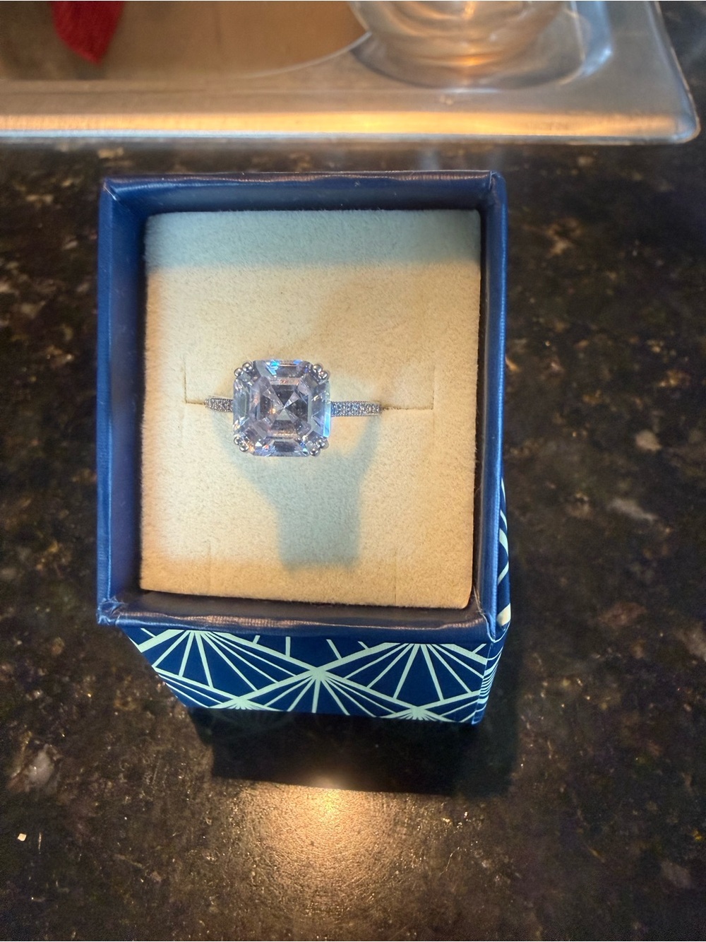 925 Sterling Silver Cubic Zirconia Statement Ring | Brilliant Large Center Stone